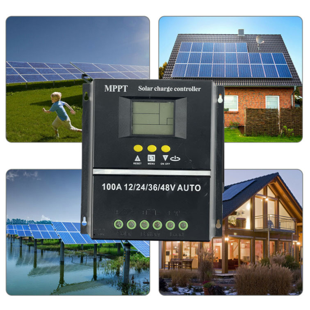 Automatische Spannungserkennung Solarregler Lcd-bildschirm Inselsystem Elektrische Energieerzeugungssysteme Für Wiederaufladbare Lithiumbatterie Blei-säure-zelle.
