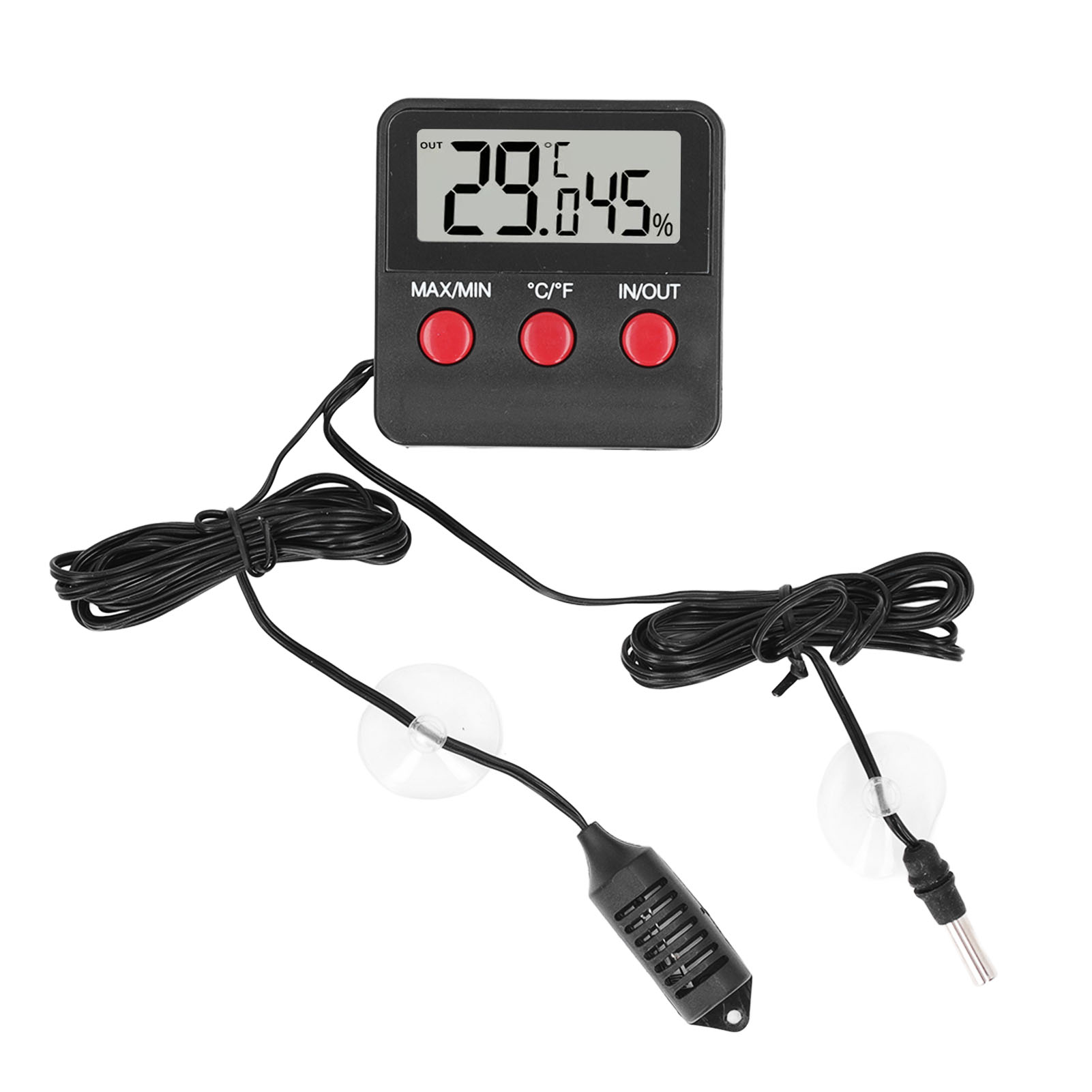 Mini-temperatur- Und Feuchtigkeitsmessgerät Mit 2 Sonden, Digitales Hygrometer Für Inkubatoren.