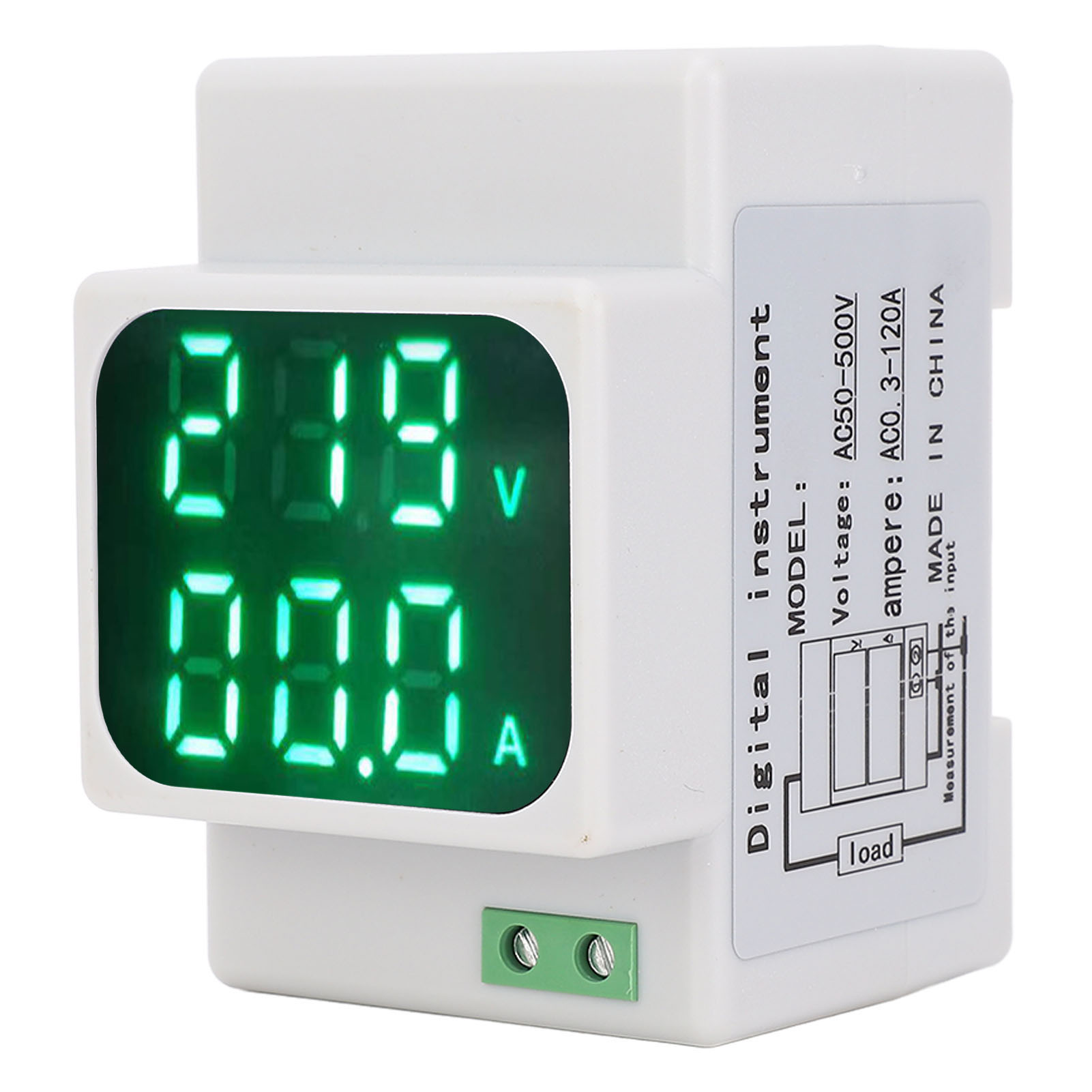Digitales Kombinationsmessgerät Für Wechselspannung Und -strom 0,3-120 A, 0,56 Zoll Hd-led-display, Multifunktions-energiezähler.