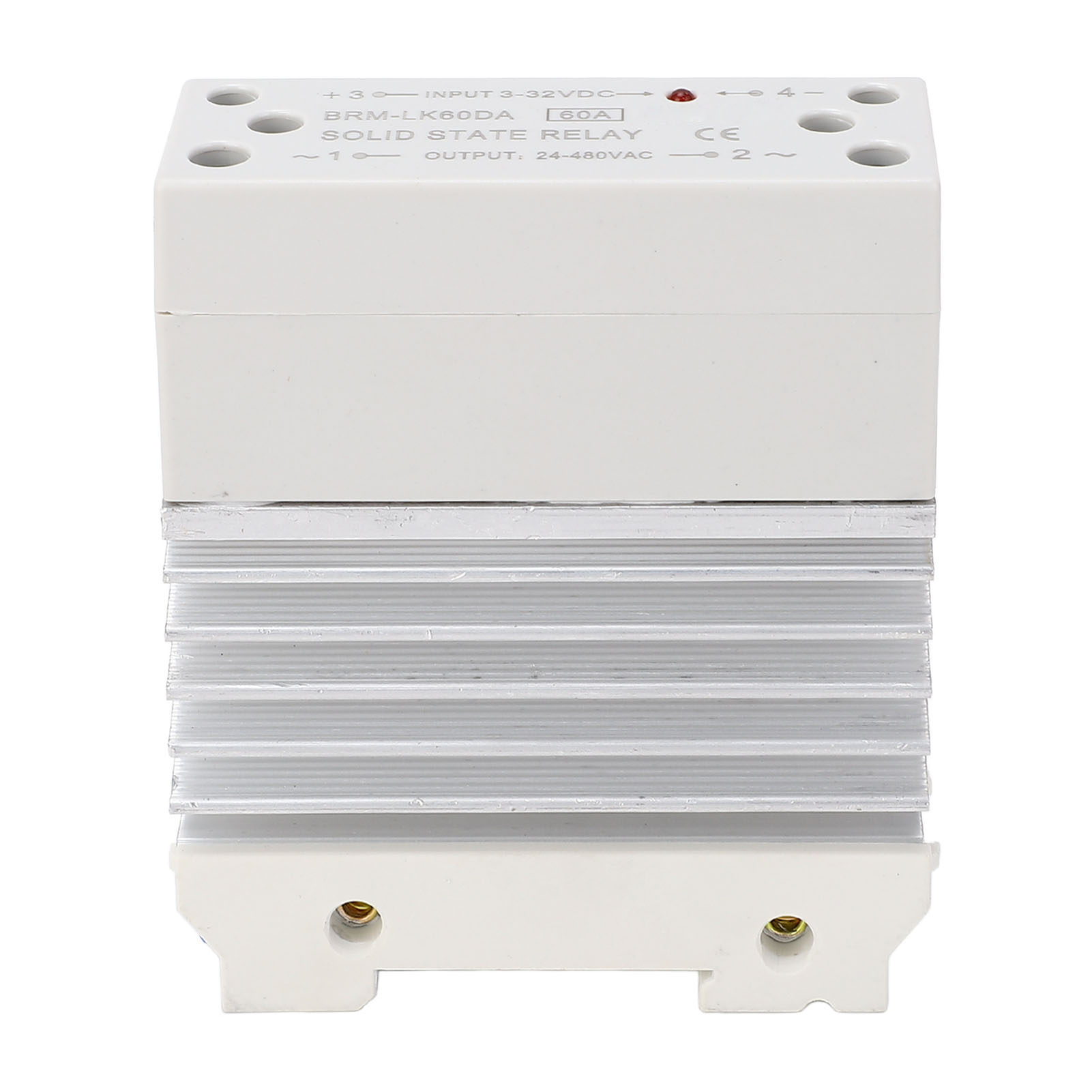 Dc Zu Ac 60 A Halbleiterrelais Einphasen-ssr-modul Integriert Auf 35 Mm Din-schiene Mit Kühlkörpereingang Ausgang 3-32 V Dc 24-480 V Ac.