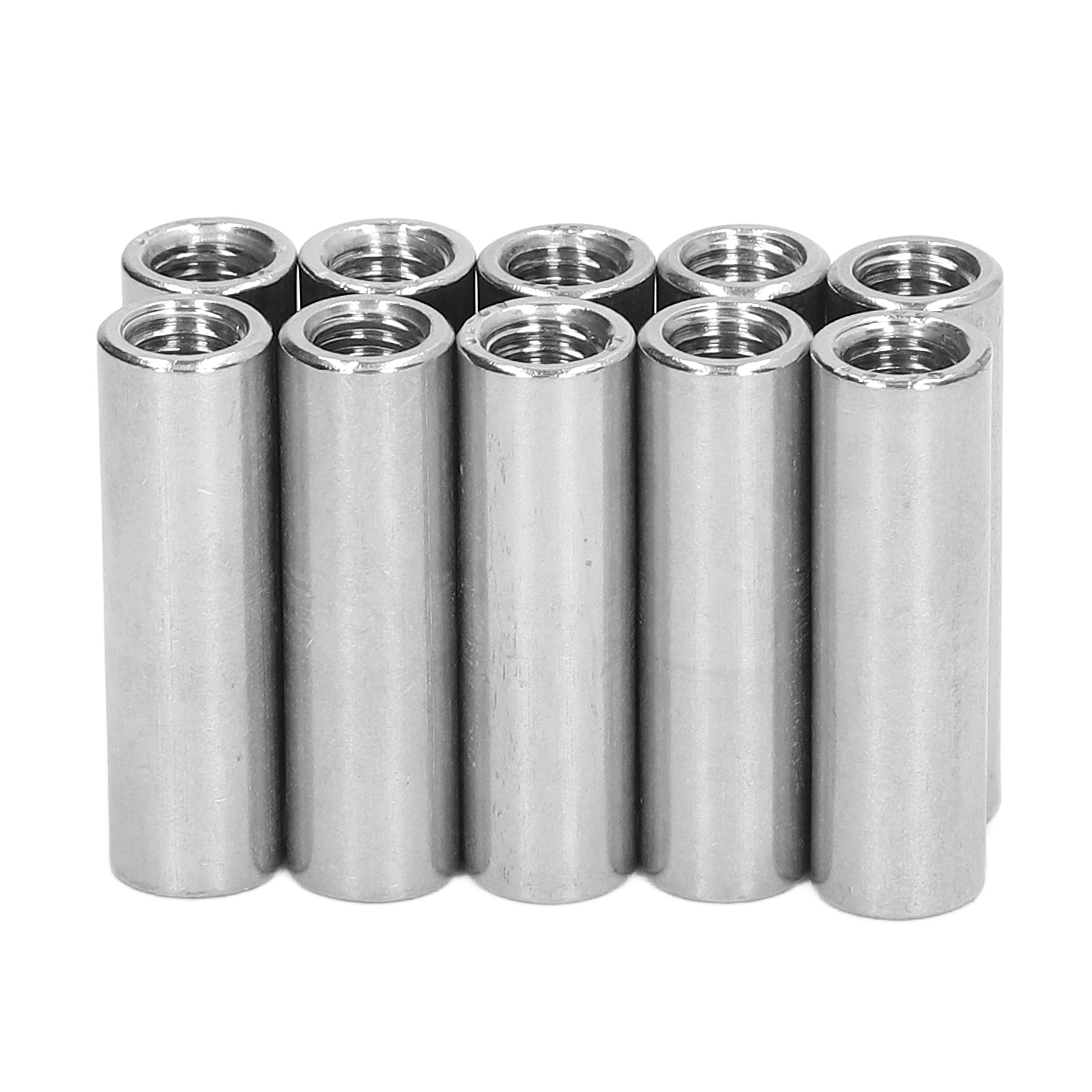M8 X 1,25 12 L40mm Kupplungsmutter Mit Innengewinde, Runde Baugruppe Für Verbindungen, 10 Stück.