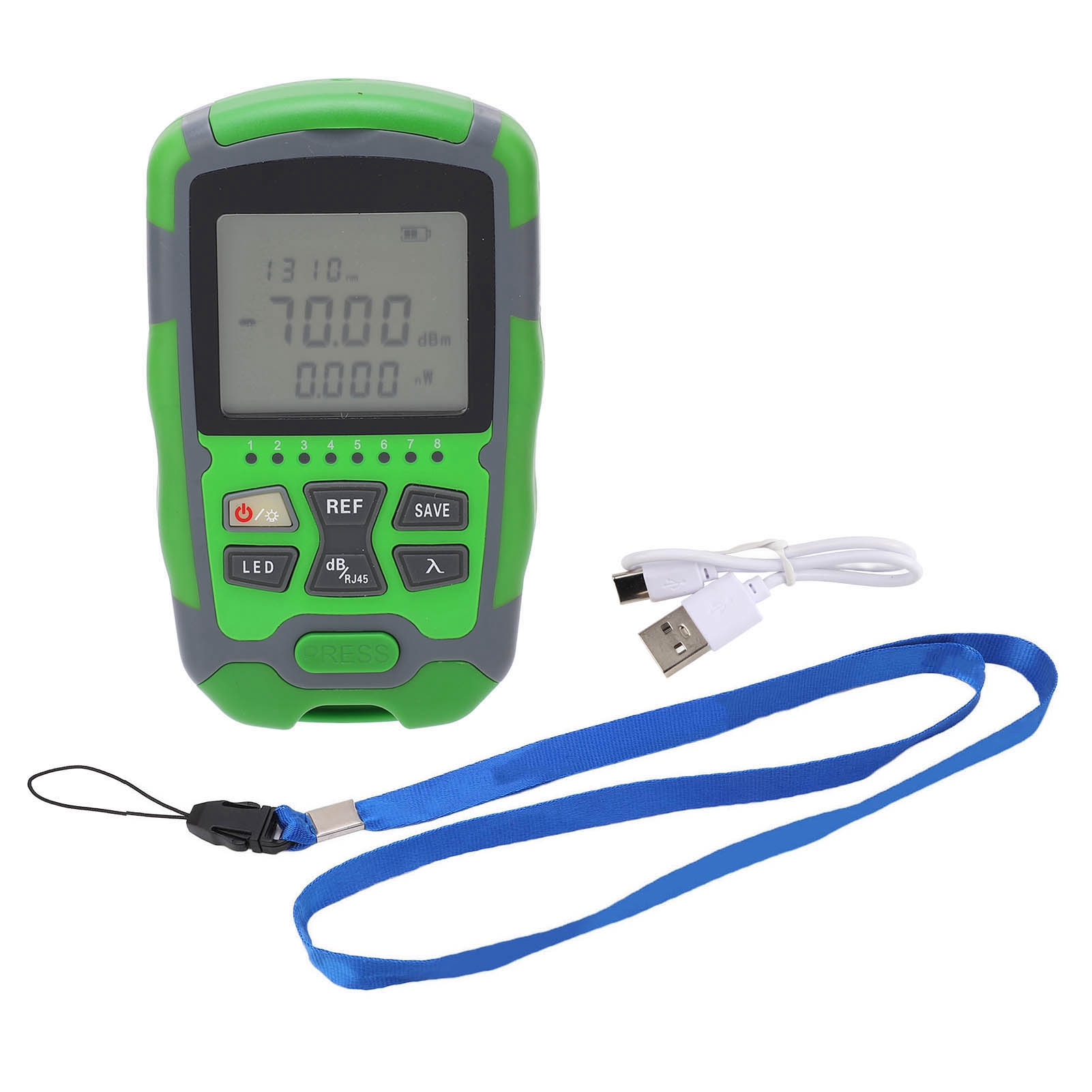 Glasfaser-leistungsmesser -70 +10 Dbm, Digitales Anzeigegerät Zum Testen Optischer Kabel.