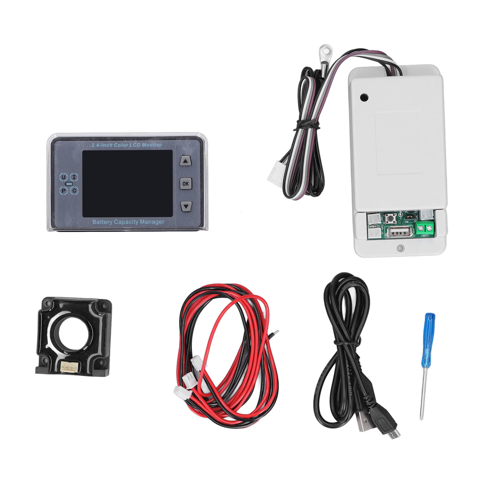 Drahtloses Voltmeter/coulometer Zur Überwachung Der Batteriekapazität Mit 2,4-zoll-farb-lcd-bildschirm, 500 V 100 A.
