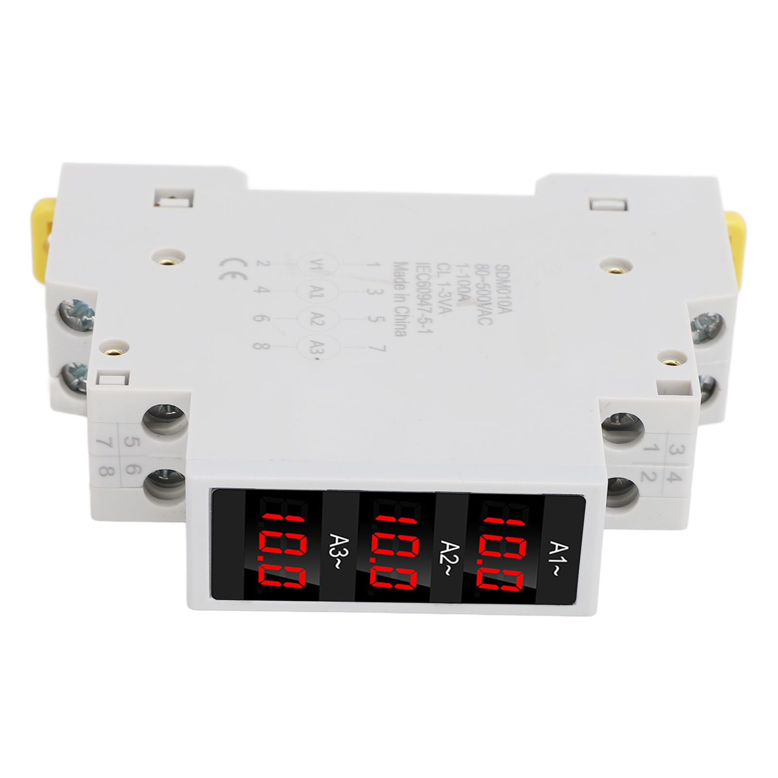 Dreiphasen-amperemeter Für Din-schienen – Hochpräzise Led, Ac 80–500 V, 1–100 A