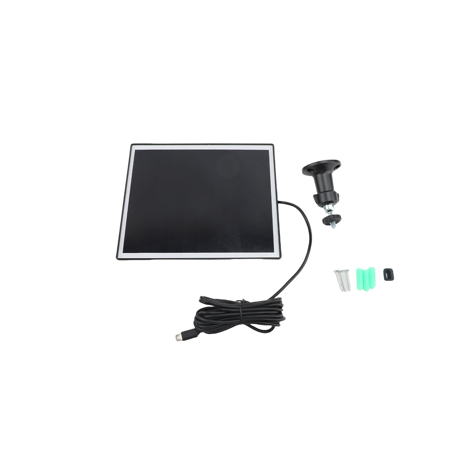 Solarpanel Mit 360-grad-drehhalterung Und 3 Meter Kabel, Monokristallines Silizium-kameraladegerät, Ip66 Wasserdicht, 1 Stück.