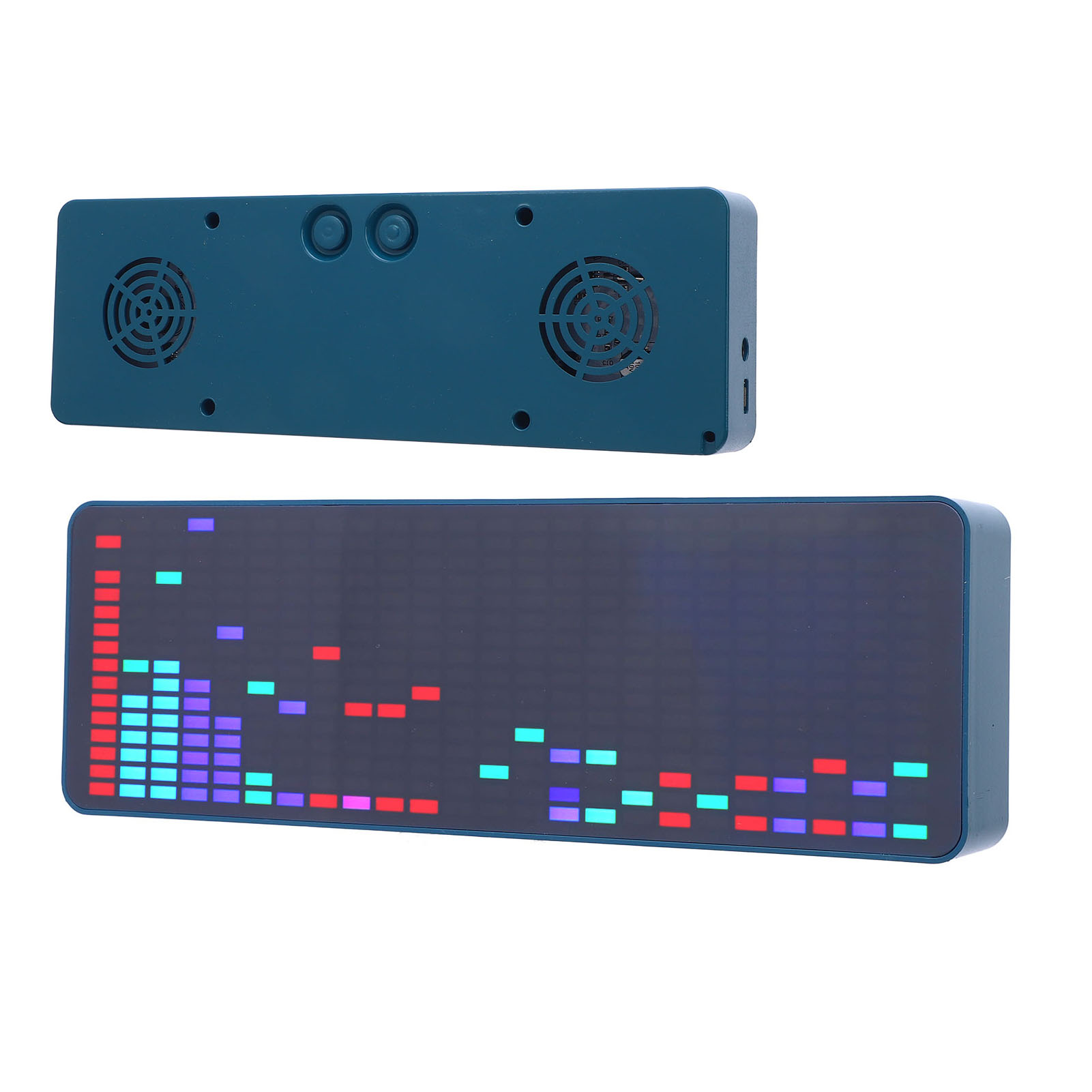16x24 Rgb 1624 Segment Led Musikspektrum-anzeige, Rhythmus-sprachsensor, 20 Dynamische Effekte Und 7 Farben, Hu-008b Blau.