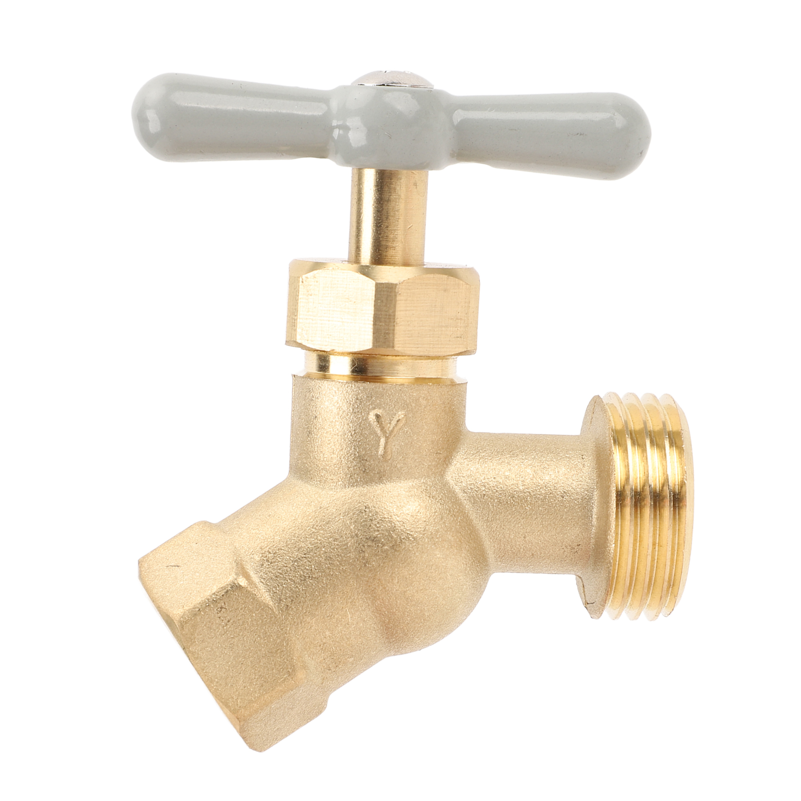 Messing-wasserhahn G1/2 Zoll Dn15, Innengewinde G3/4 Zoll Dn20, Außengewinde Wasserauslass, Sanitärverschraubung.