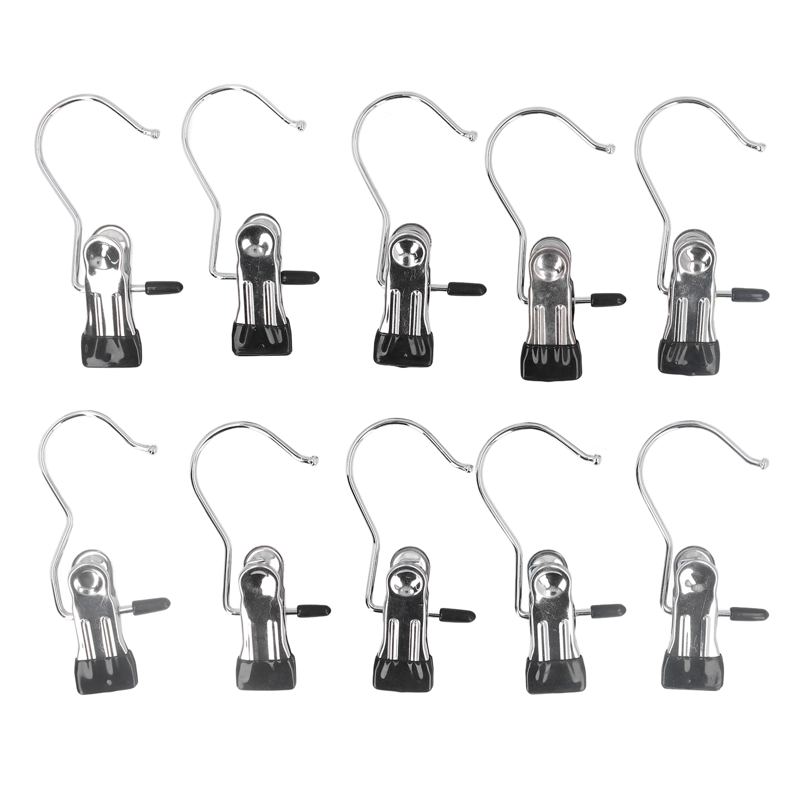 Kurze Edelstahl-aufhängeclips, 10 Stück, Robuste Multifunktionale Aufhängeclips, Haken Für Akten, Kleidung, Socken.