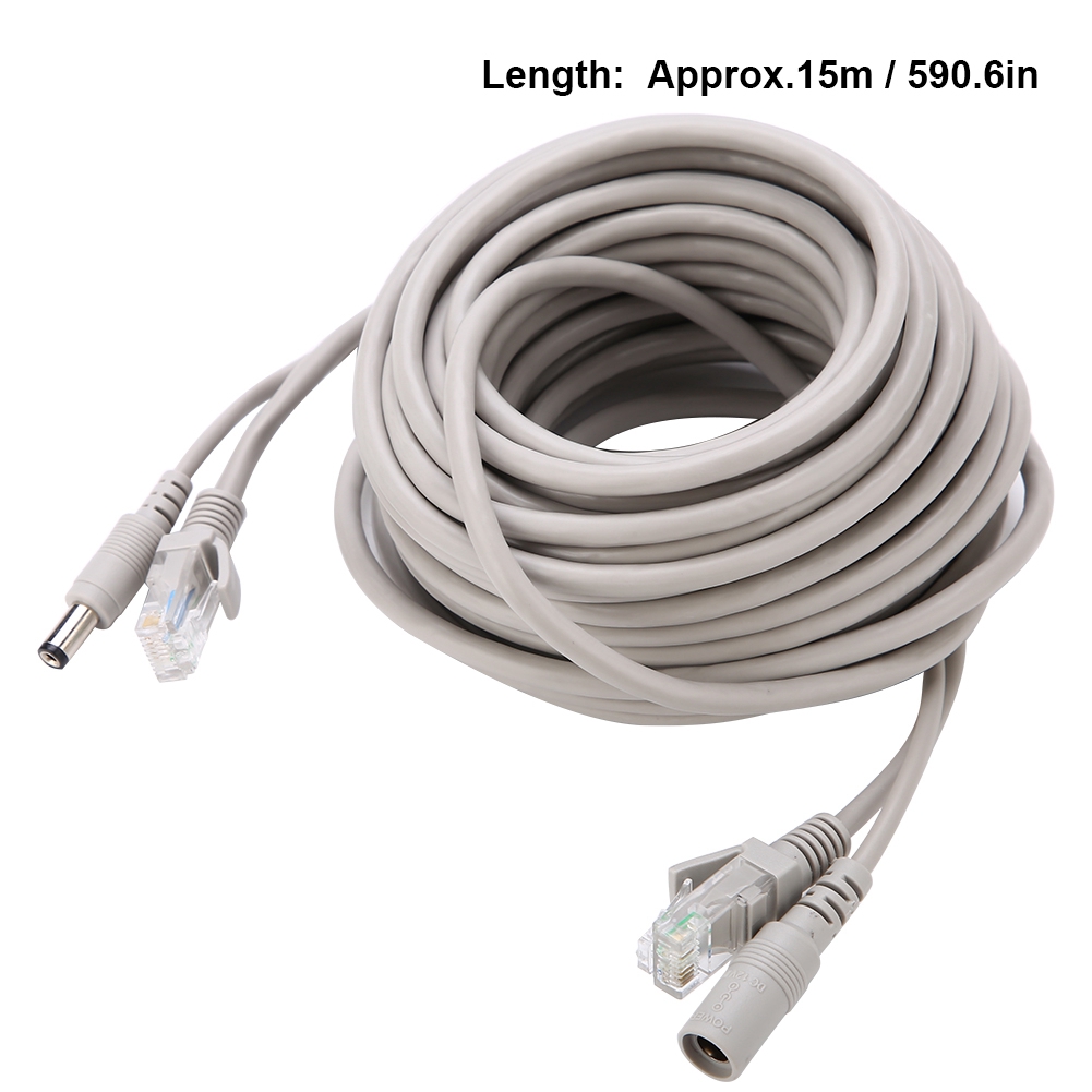 15 M Rj45+dc-kabel – 10/100 Mbit/s Nvr-videoüberwachung