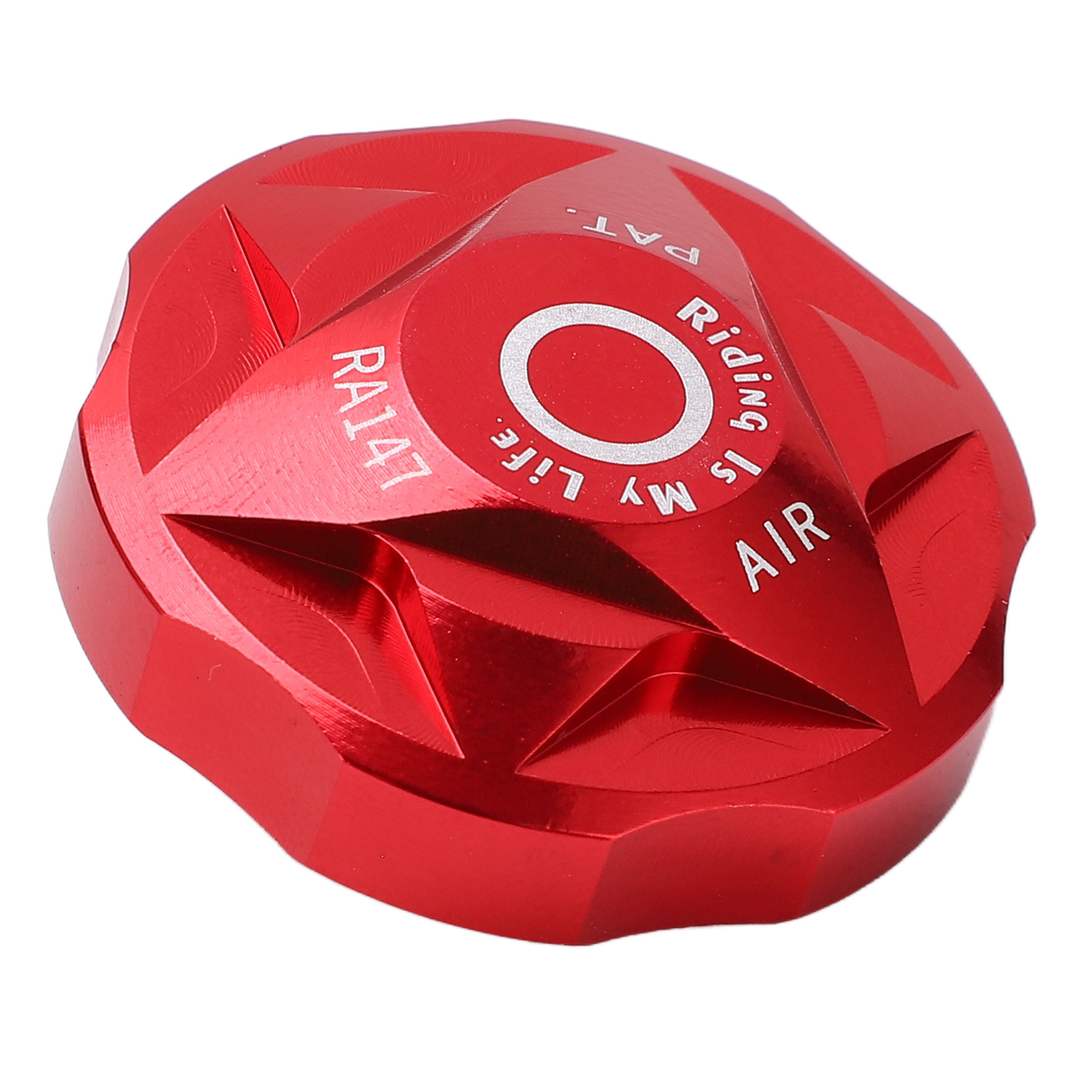 Ventilkappe Für Vorderradgabel, Ventilkappe Aus Aluminiumlegierung Für Mountainbike-federung, Rote Farbe.