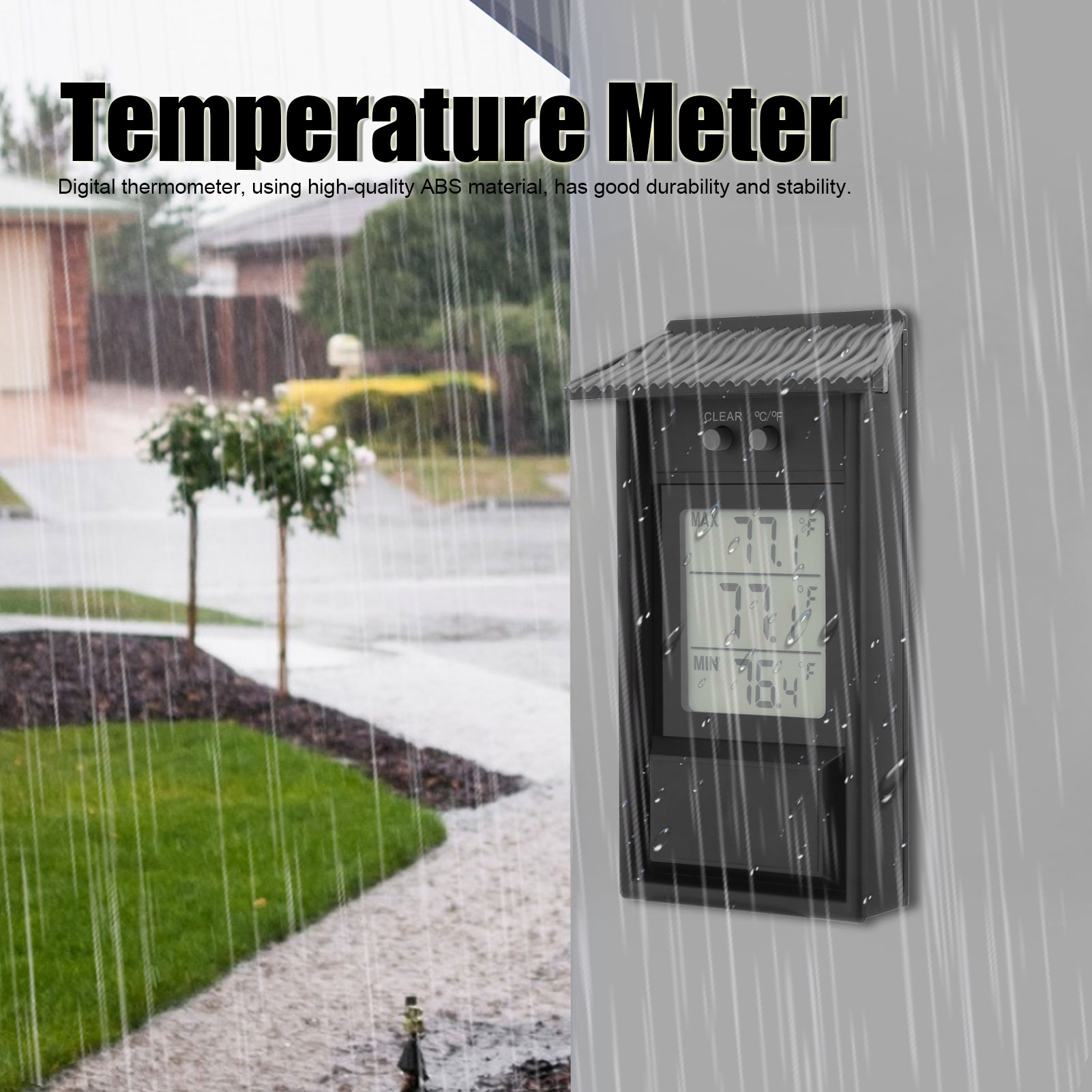 Wasserdichtes Digitales Gewächshausthermometer Für Den Einsatz Im Freien