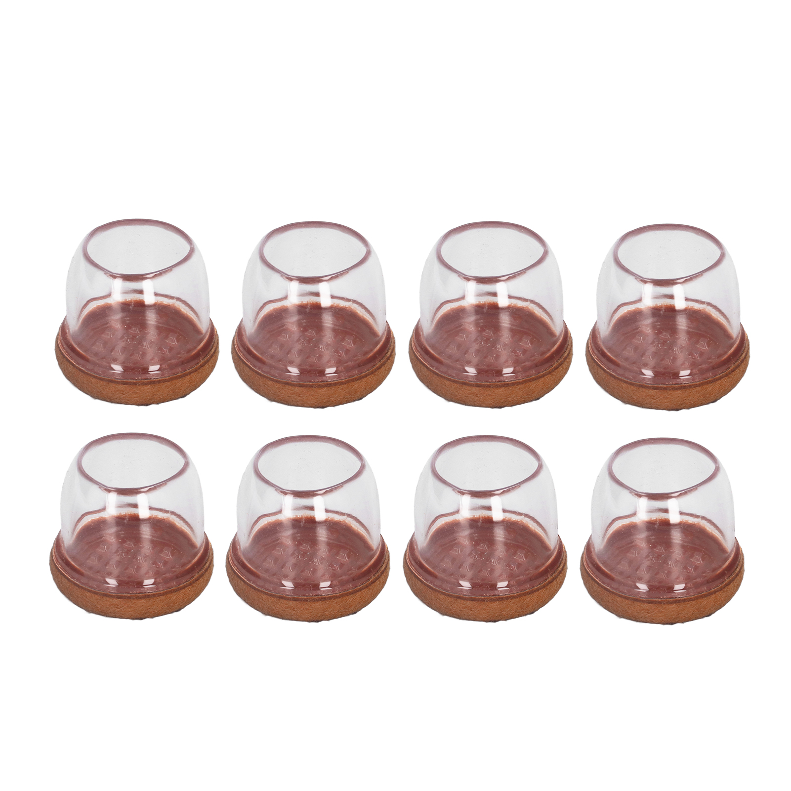 Stuhlbeinschoner, Hockerkissen, Tischbeinschoner, Geräuschlos, Dick, Transparent, Rund L, 8 Stück.