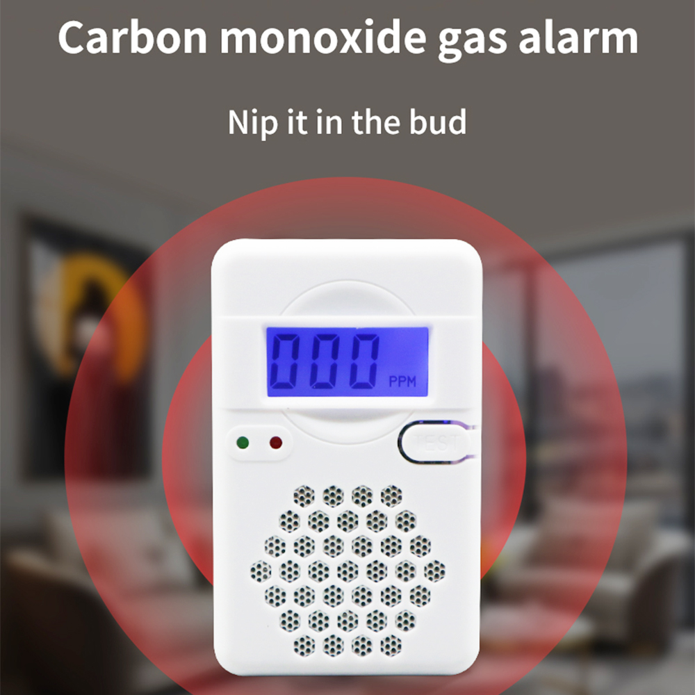 Mini-kohlenmonoxidmelder Mit Digitalem Lcd-bildschirm Und Akustischem Signal, Co-test-reset-taste, Anzeige Für Niedrigen Batteriestand, Für Zuhause, Büro, Reisen, Innen- Und Außenbereich.