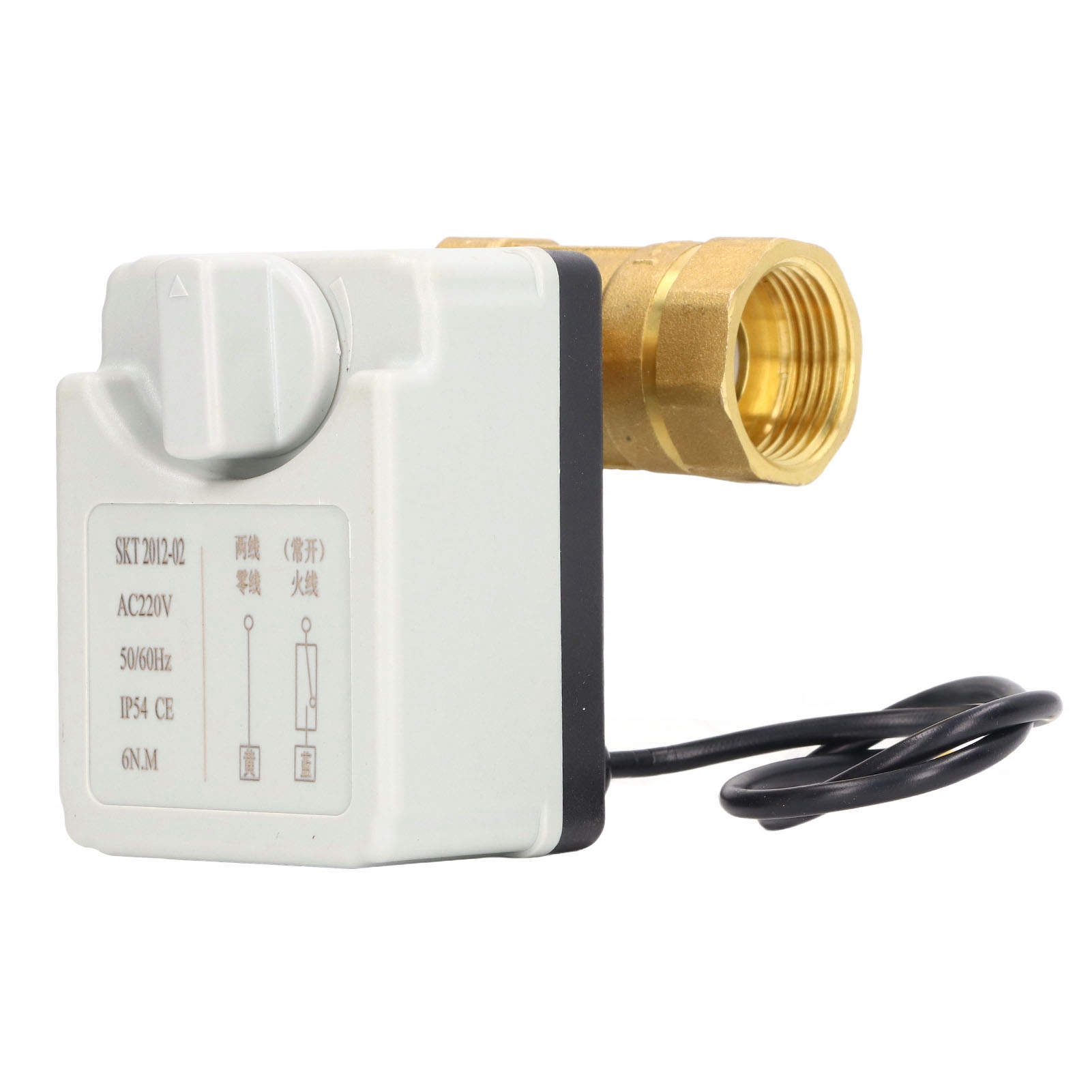 Elektrisch Motorisiertes 2-wege-kugelventil, Normalerweise Offen, Manuell/automatisch, Integriert, Dn25, Ac220v.