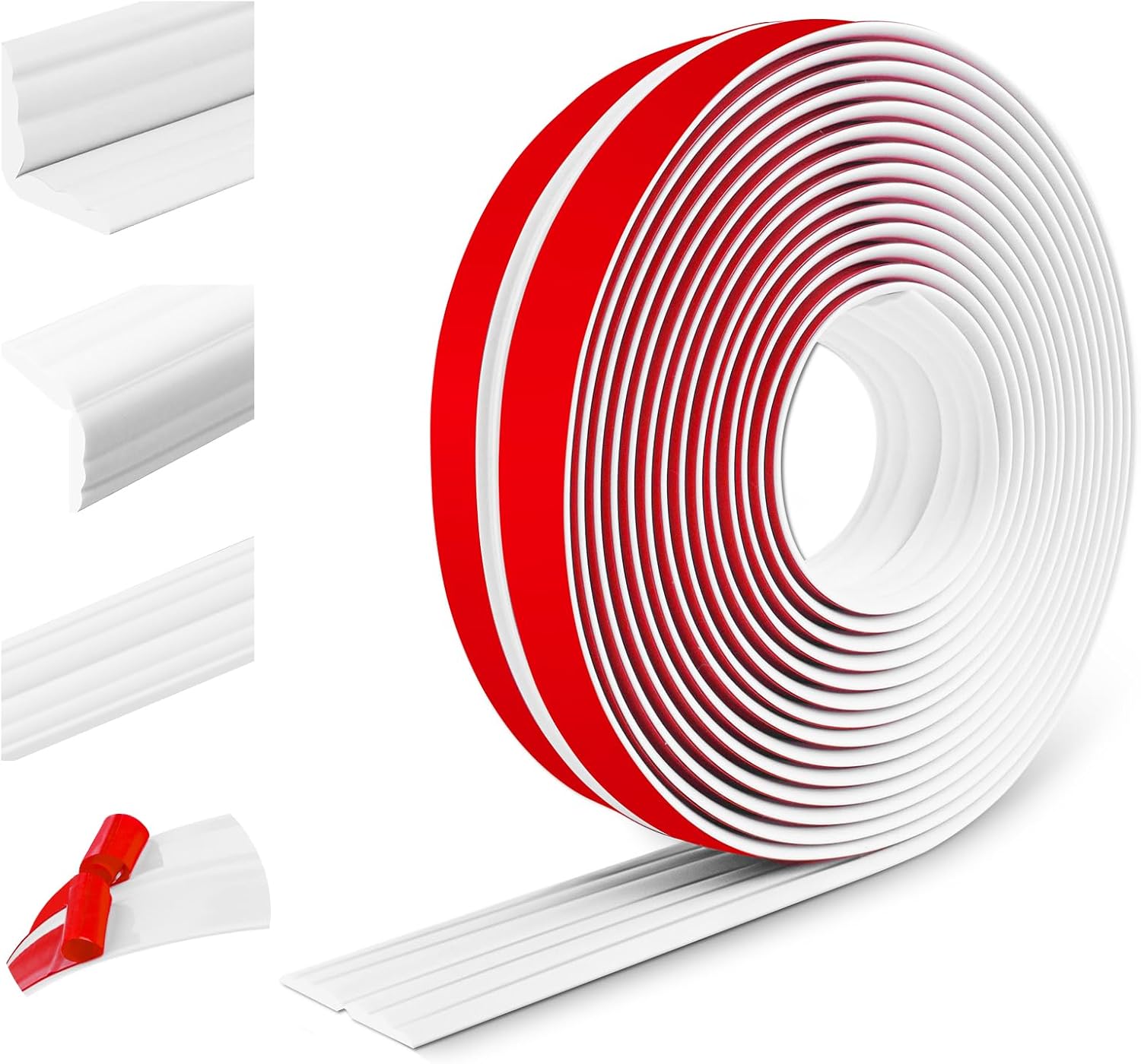 Flexible Zierleisten Selbstklebend Kantenschutz Wand Winkelleiste Weichsockelleiste Für Wände Böden Eckenschutz (20mm×3m, Weiß)