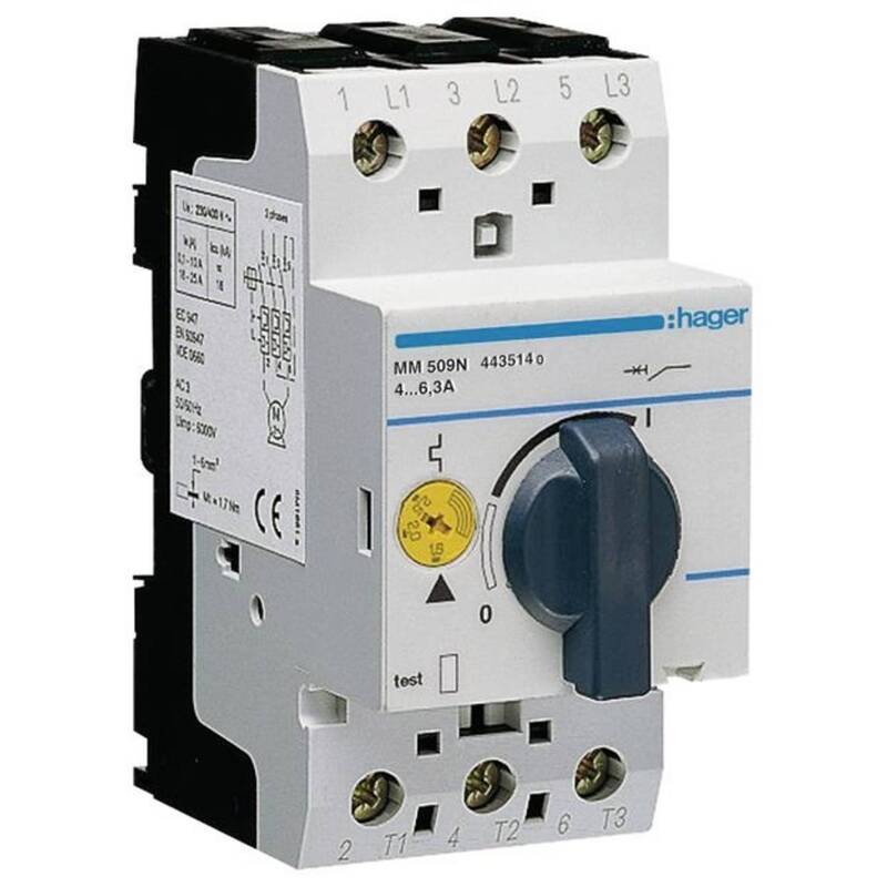 [neuwertig] B-ware Hager Motorschutzschalter Mm509n 230v 400v 3-polig Überlastschutz Ip20 6.3a