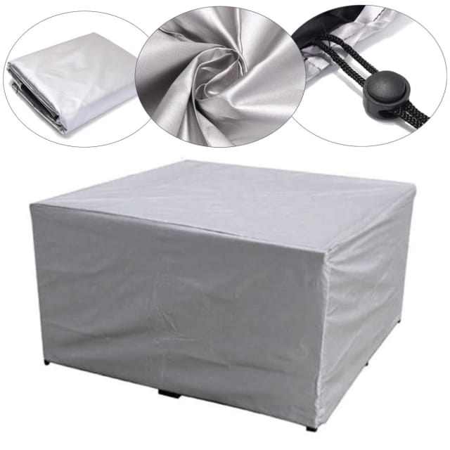 Vtizikl Étanche Patio Extérieur Jardin Meubles Couvre Pluie Neige Chaise couvre pour Canapé Table Chaise Anti-PoussièreCouverture 126x126x74cm