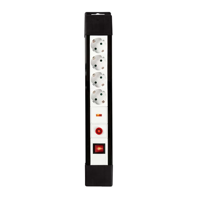 Steckdose mit uberspannungsschutz 4 fach geerdeter stecker typ f cee 77 300 m 3500 w 16 a erdungsart seitenstecker abgangswinkel 45 h05vv f 3g15mm