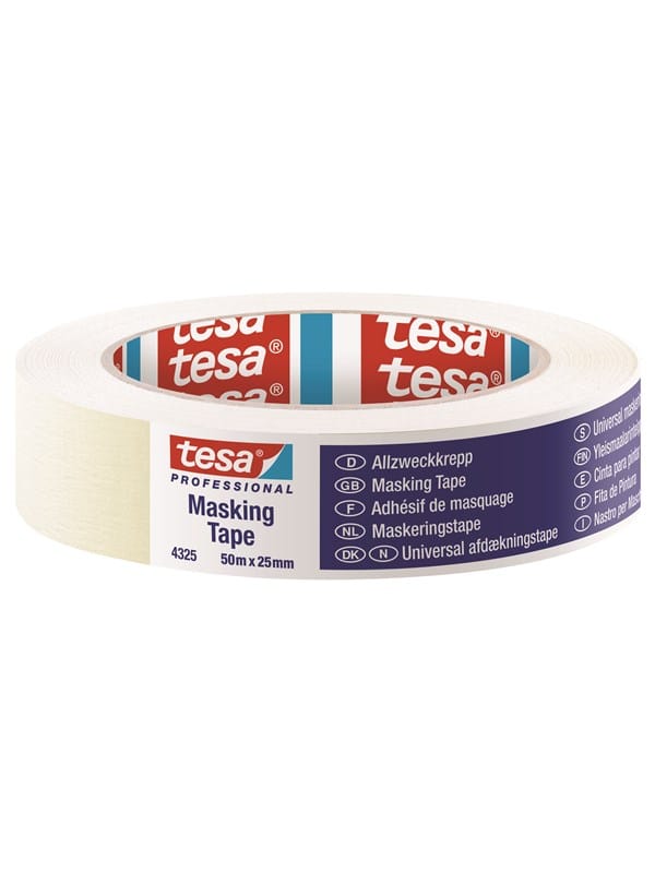 Tesa - standard 04325-00001-01 Kreppband ® Professional Beige (l x b) 50 m x 25 mm 1 St.