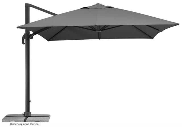 Schneider Schirme - Schneider Ampelschirm Rhodos Grande anthrazit 300 x 400 cm Ampelschirm