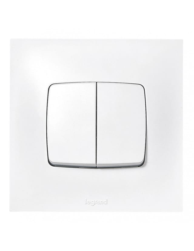 Doppel-Schalter Neptune Weiß - Legrand