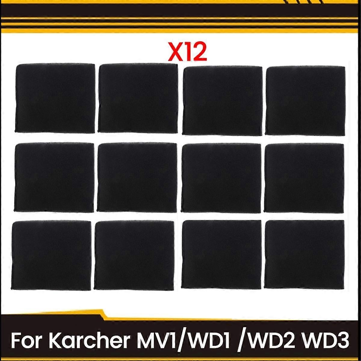 12 Schaumstofffilter Für Flüssigkeiten Und Staub, Kompatibel Mit Staubsaugern Der Nt-serie Mv1/wd1/wd2/wd3, Ersatzteile 2.683-016.0