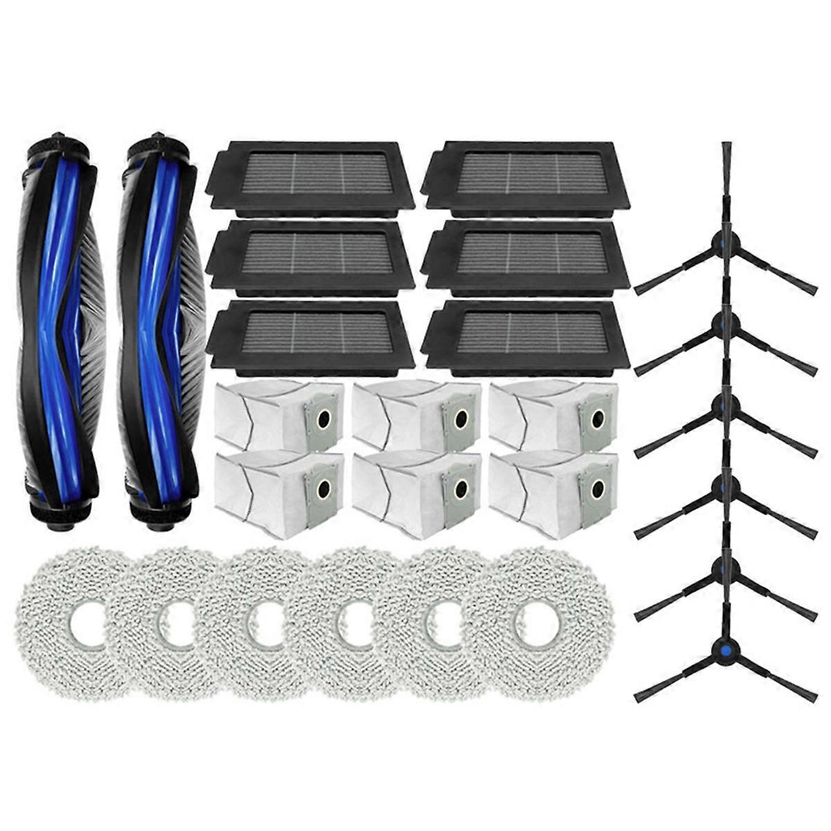 Kompatible Teile Für Den Debot T50 Pro Staubsauger: Hauptwalze, Seitenbürste, Hepa-filter, Reinigungstuch, Staubbeutel.