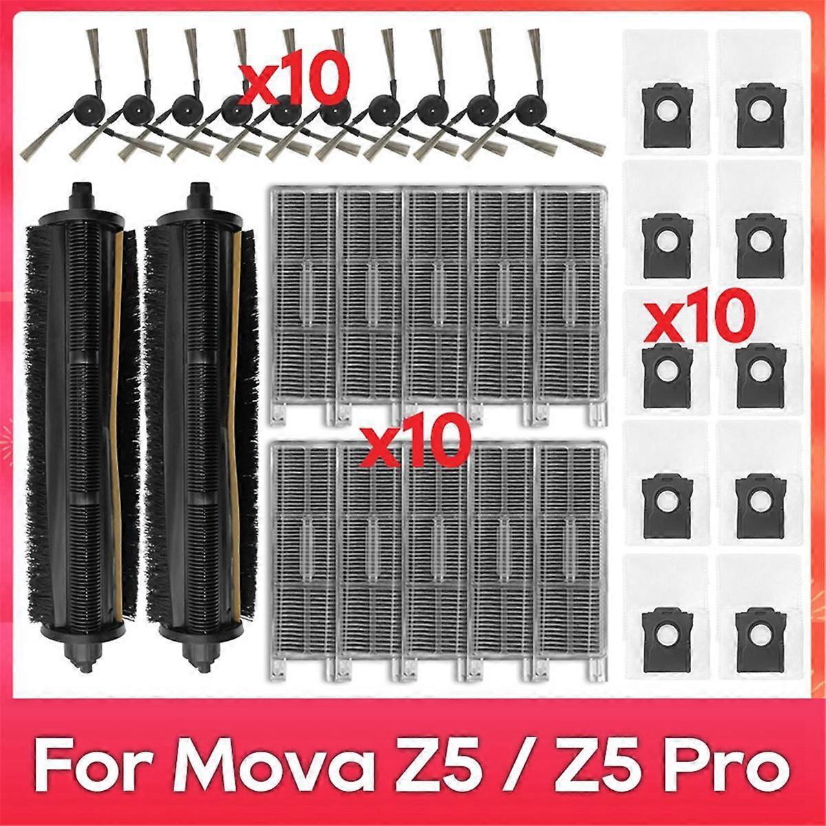 Zubehörset Für Den Saugroboter Z50 Ultra / Z5 / Z5 Pro: Tricut-bürste, Seitenbürste, Hepa-filter, Staubbeutel