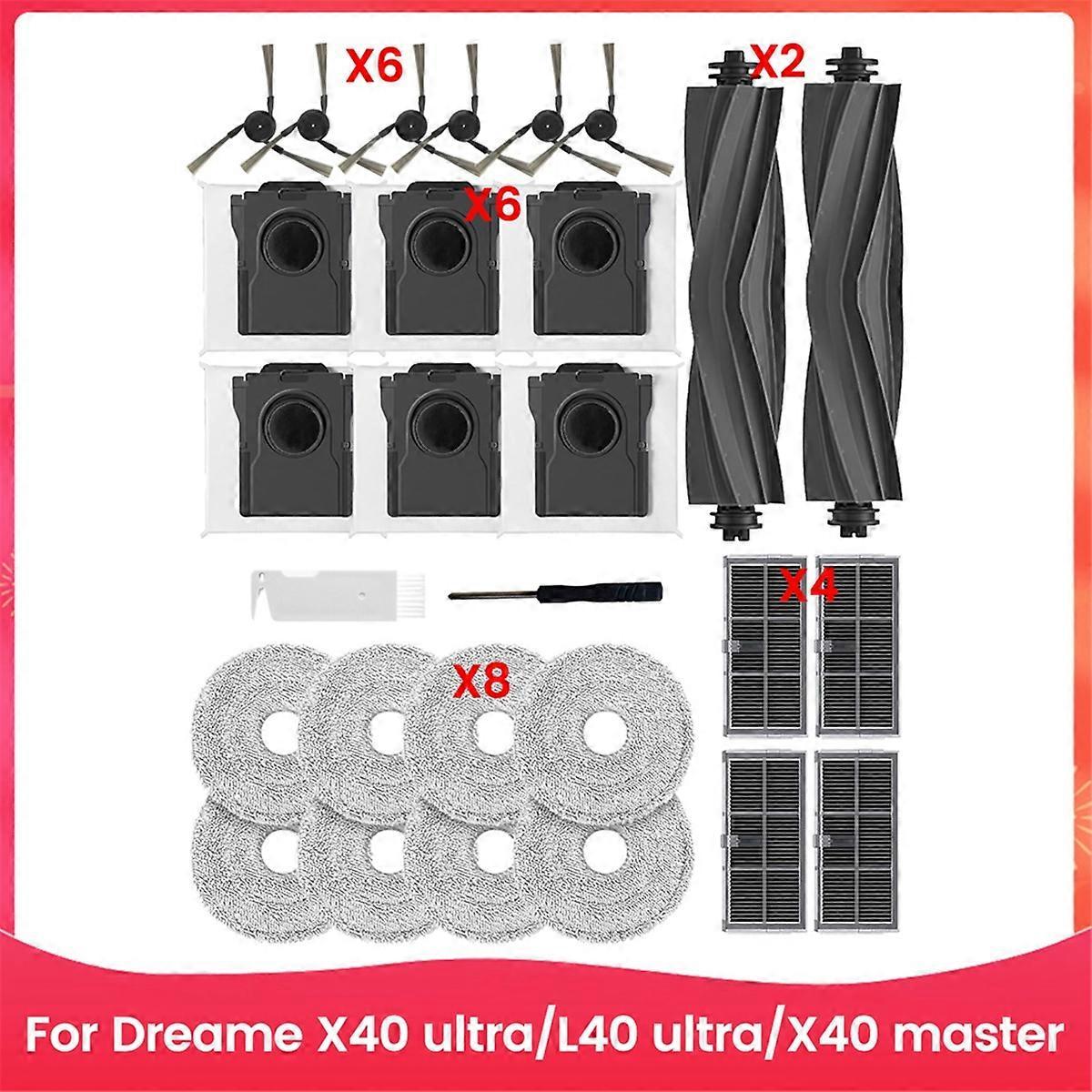 Ersatzteile Für Staubsauger Der Modelle X40 Ultra/l40 Ultra/x40 Master: Hauptseitenbürste, Hepa-filter Und Wischmopp