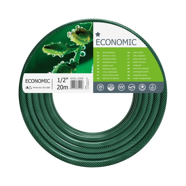 Cellfast - Gartenschlauch Economic 20 m 13 mm (1/2 Zoll) Wasserschlauch Bewässerungschlauch
