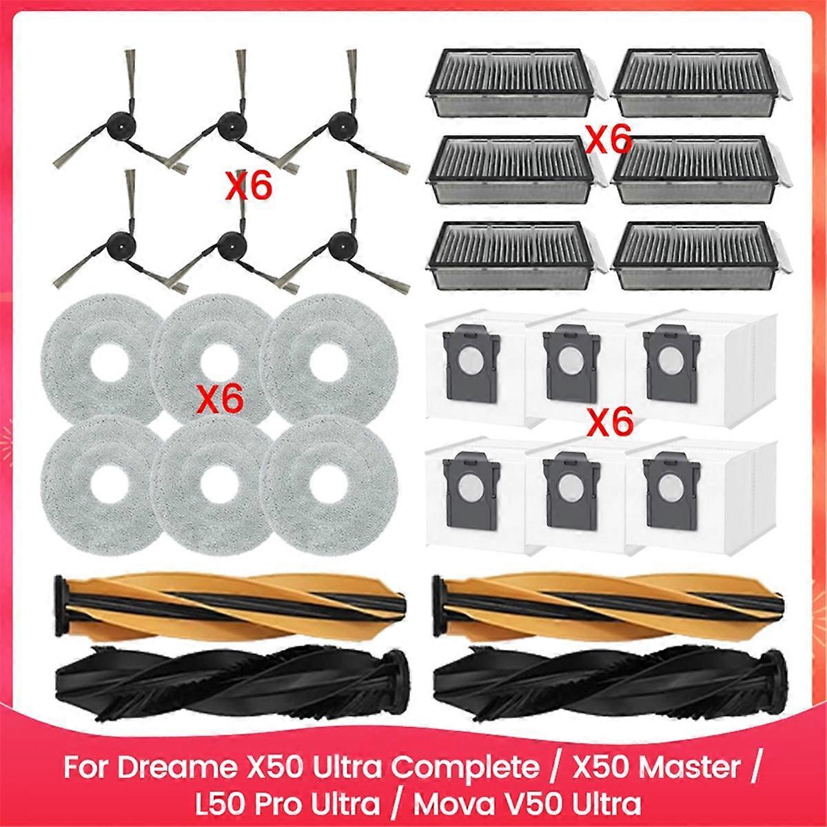 Ersatzteile Kompatibel Mit X50 Ultra Complete/x50 Master/l50 Pro Ultra/v50 Ultra: Bürsten, Hepa-filter, Reinigungstücher, Staubbeutel