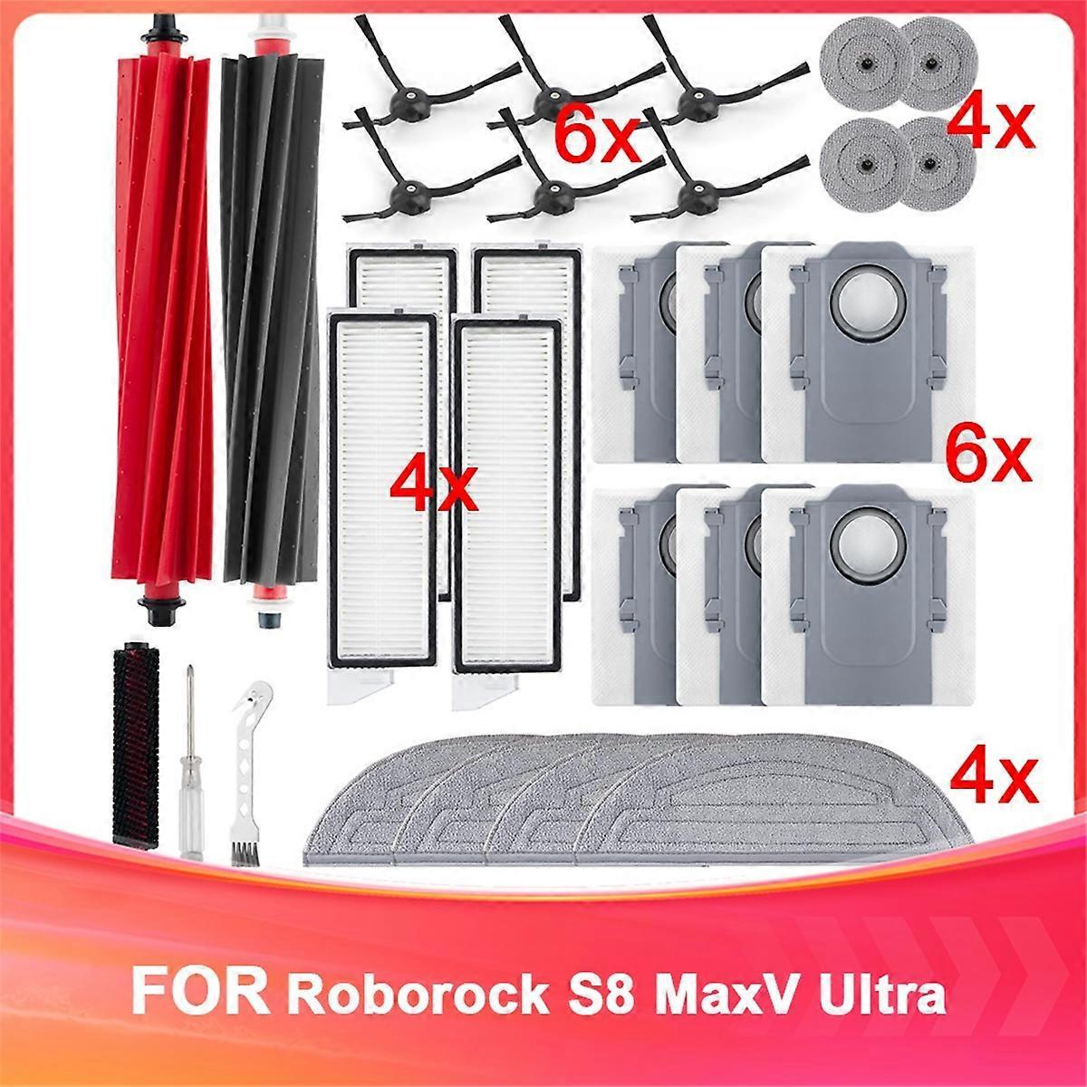 Zubehörset Für Den Roborock S8 Maxv Ultra Saugroboter, Hauptbürsten