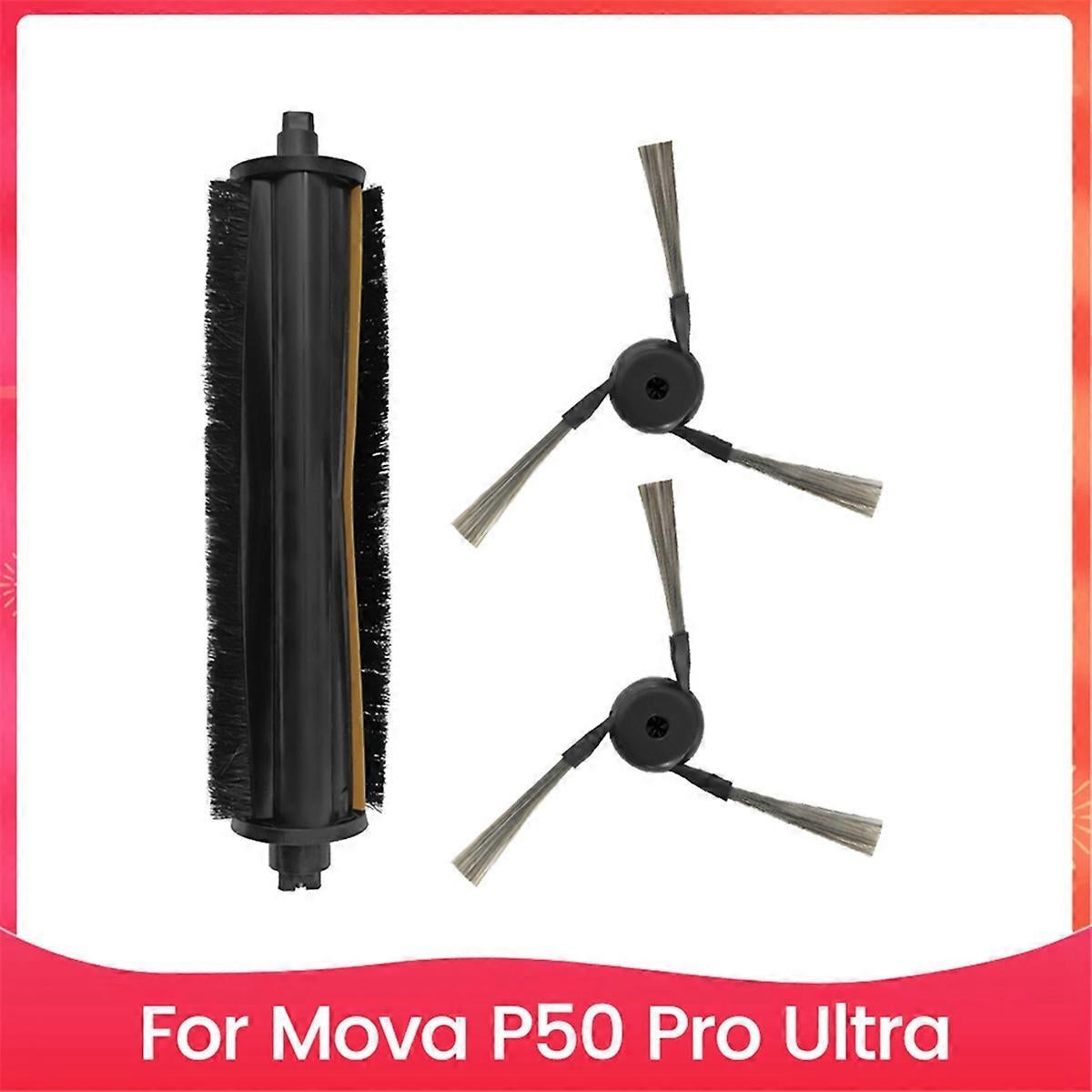 Set Aus 3 Anti-haarschnitt-bürsten Mit Seitenbürste, Kompatibel Mit Dem Staubsauger P50 Pro Ultra.