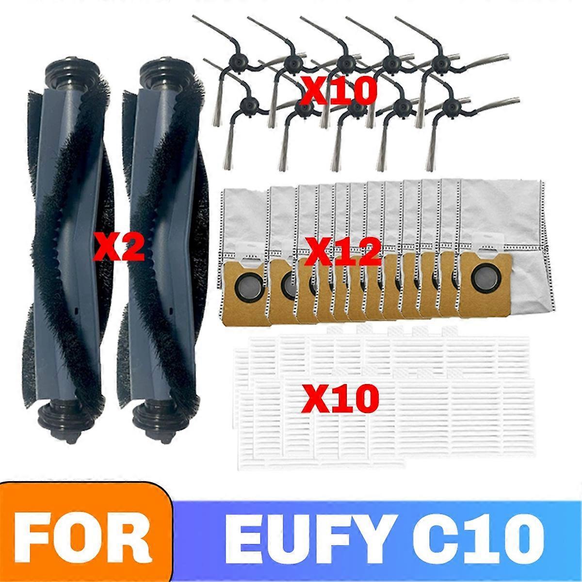 Ersatzteile, Die Mit Dem Saugroboter C10 Kompatibel Sind: Hauptbürste, Hepa-filter, Seitenbürste, Staubbeutel.