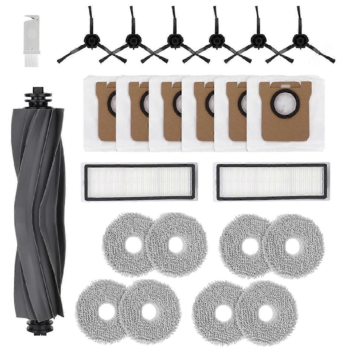 Ersatzteile Für L30 Ultra/l20 Ultra Saugroboter: Hauptseitenbürste, Hepa-filter, Reinigungstuch Und Staubbeutel.