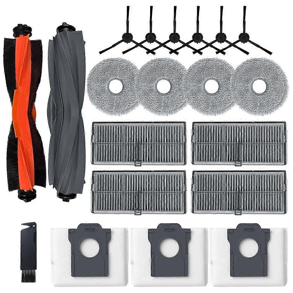 Ersatzteile Für Den X30 Ultra Saugroboter: Hauptbürste, Hepa-filter, Reinigungstuch Und Staubbeutel.