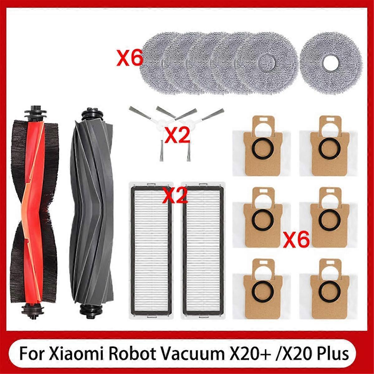Zubehör Für Den Saugroboter X20+ / X20 Plus: Hauptseitenbürste, Hepa-filter, Reinigungstuch, Staubbeutel, Ersatzteile