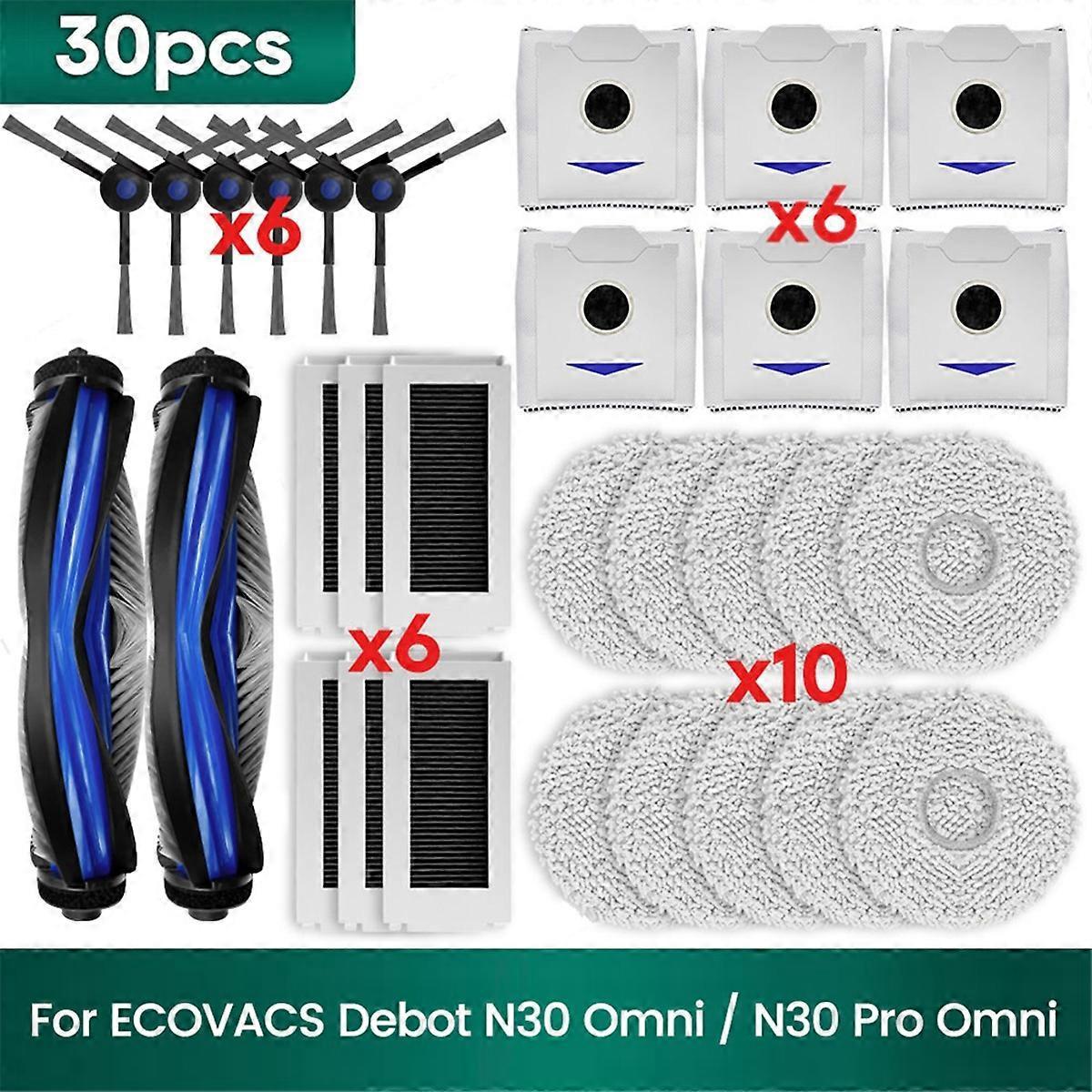 Zubehör Kompatibel Mit Den Saugrobotern Debot N30 Omni / N30 Pro Omni: Hauptseitenbürste, Hepa-filter, Staubbeutel.