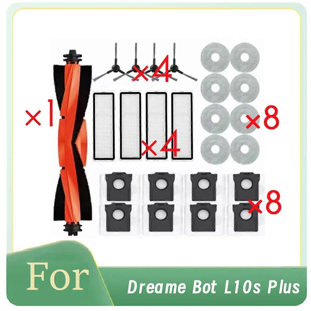 Packung Mit 25 Staubbeuteln, Kompatibel Mit Dem Saugroboter Bot L10s Plus Mit Automatischer Entleerung: Hauptbürste, Filter Und Reinigungsbeutel.