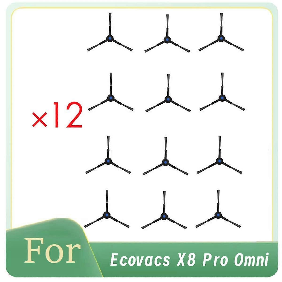 Packung Mit 12 Seitenbürsten Für Den Ecovacs X8 Pro Omni Saugroboter Mit Automatischer Entleerung