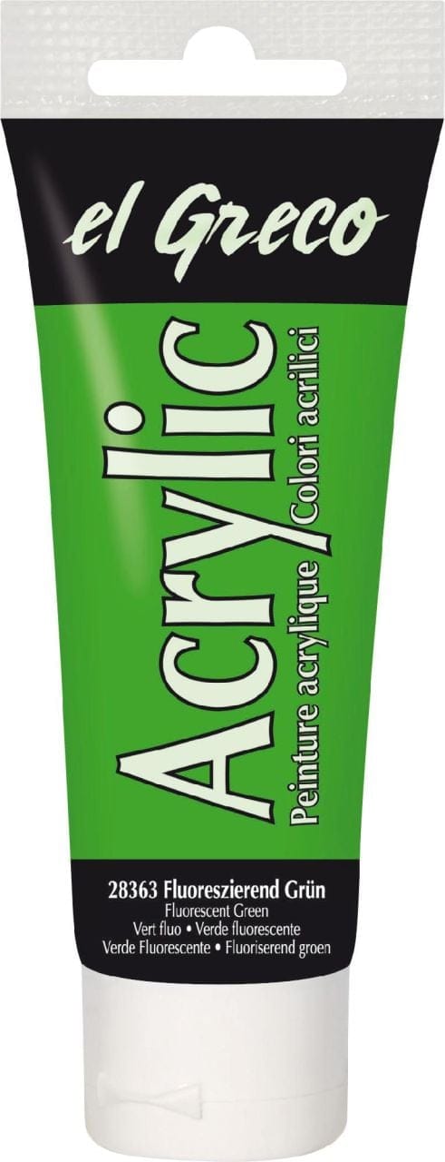 El Greco Acrylic Tube fluoreszierend grün 75 ml Künstlerfarben - Kreul
