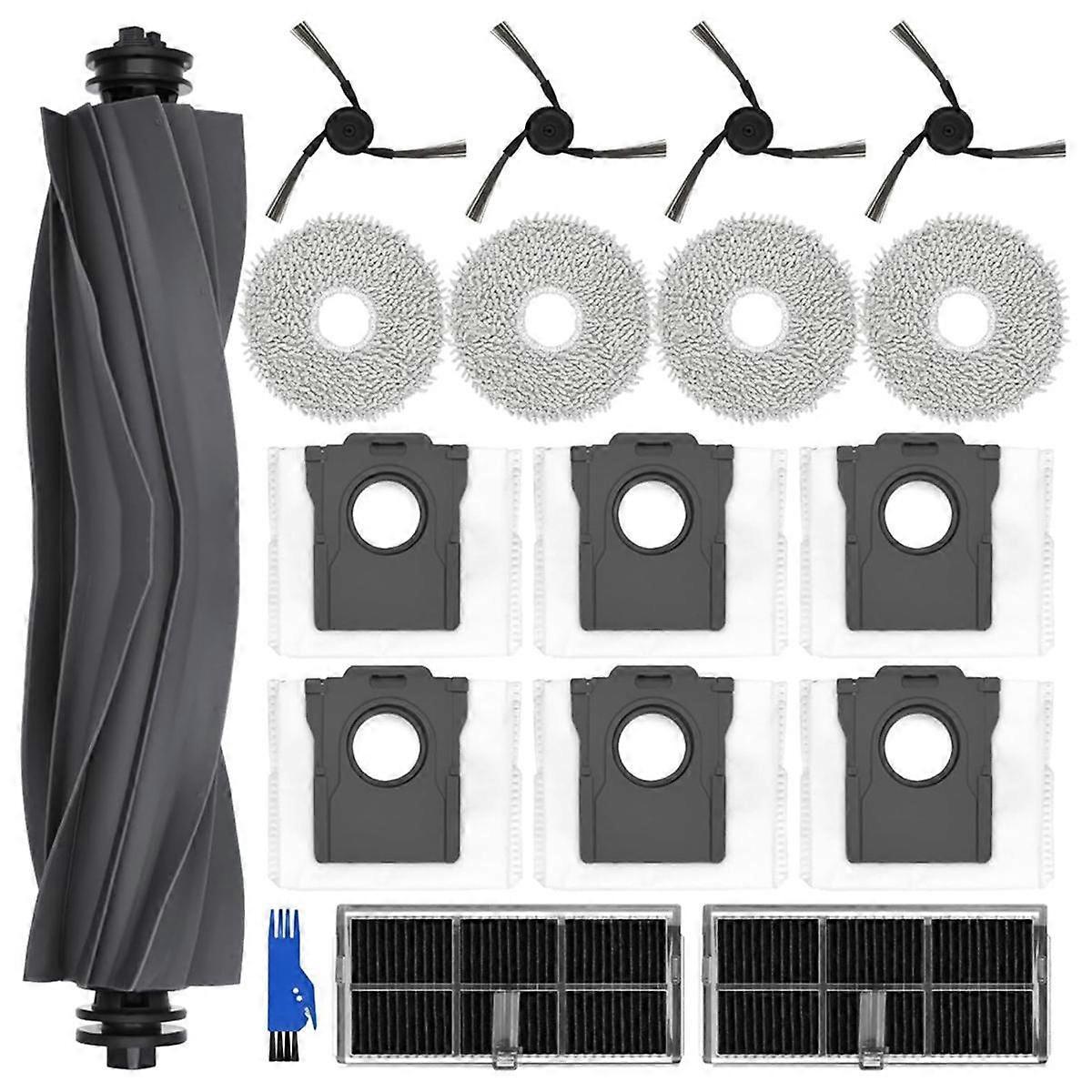 Zubehör Für Den X40 Ultra Saugroboter: Hauptseitenbürste, Hepa-filter, Reinigungstuch Und Staubbeutel.