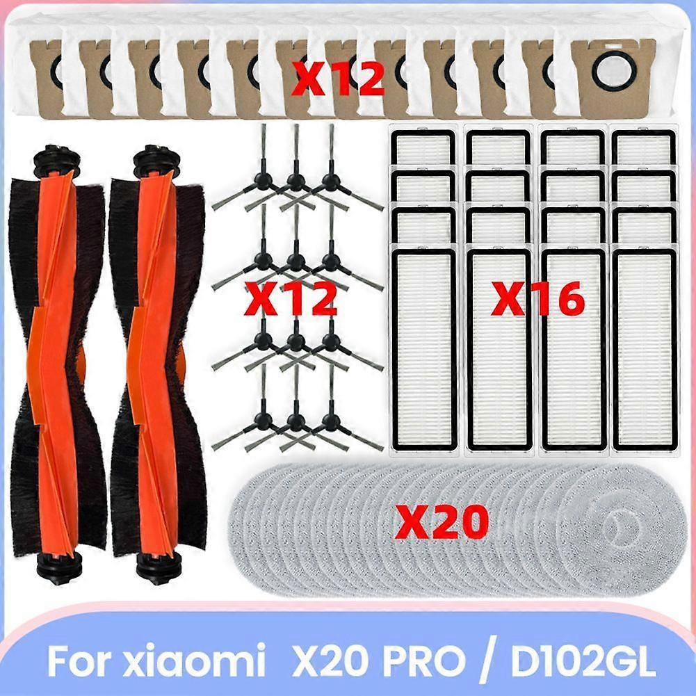 Mit Dem Saugroboter X20 Pro / D102gl Kompatible Teile: Hauptwalze, Seitenbürsten, Hepa-filter, Reinigungstücher Und Staubbeutel.