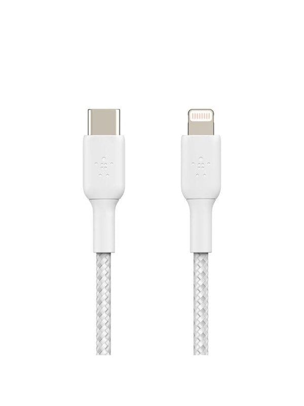 Belkin Lightning/USB-C Kabel 2m ummantelt, mfi zert., weiß