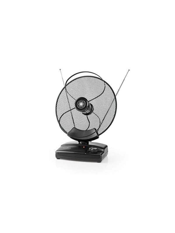 Zimmerantenne aktiv fm uhf vhf empfangsbereich 0 25 km lte700 gewinn 36 db verstarkungsregelung abs schwarz