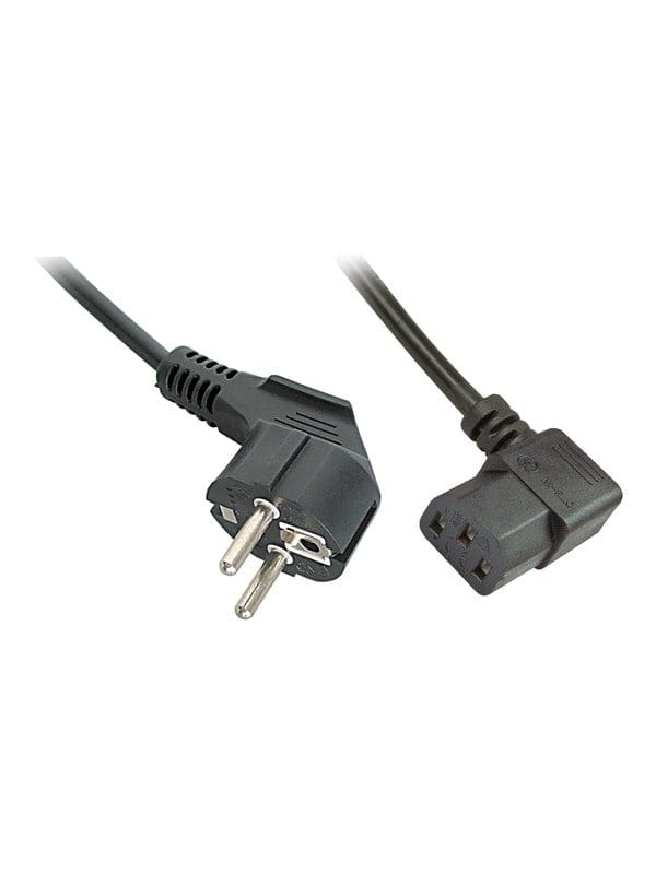 Strom Anschlusskabel [1x Schutzkontakt-Stecker - 1x Kaltgeräte-Buchse C13] 5.00 m Schwarz - Lindy