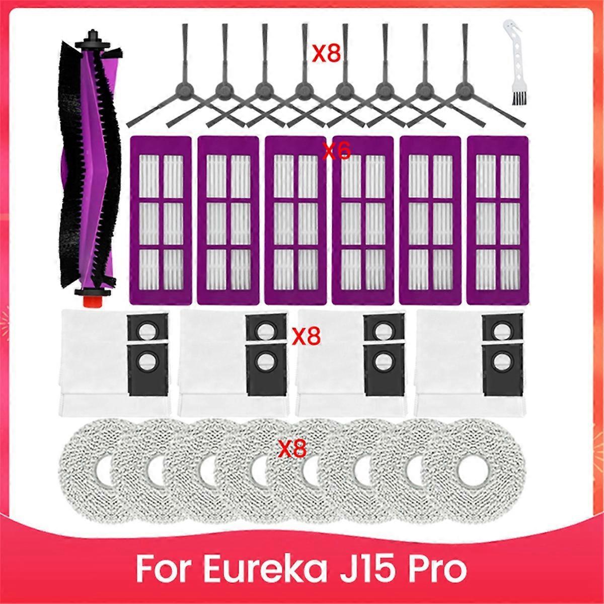 Ersatzzubehörset Für Den Saugroboter J15 Pro: Hepa-filter, Seitenbürsten, Reinigungstuch, Staubbeutel