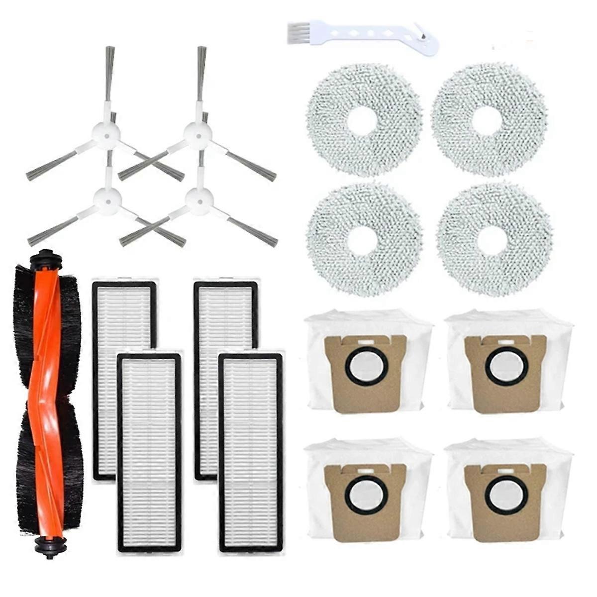 Zubehör Und Ersatzteile Für Den Saugroboter X20+ / X20 Plus: Hauptseitenbürste, Hepa-filter, Reinigungstuch Und Staubbeutel