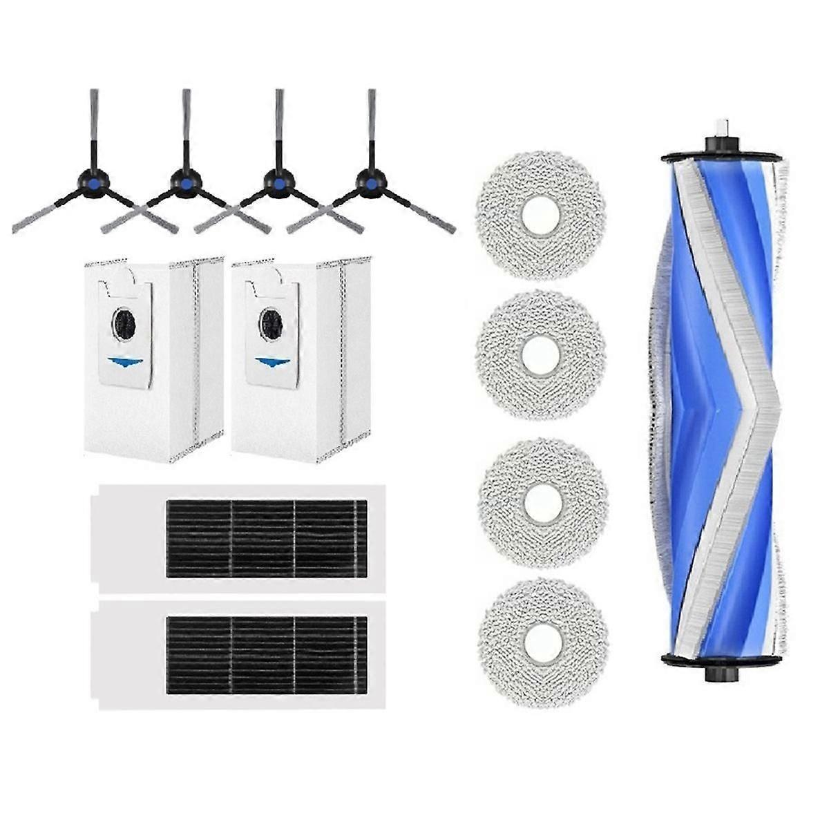 Seitenbürste Für X2s Akku-staubsauger, Aktivkohlefilter, Staubbeutelclip, Rotierende Bürste