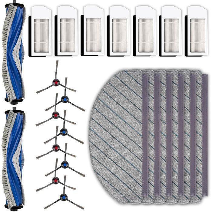 18-teiliges Zubehörset Für Den Ecovacs Deebot N20 Pro Plus / N20 / N20 Plus Saugroboter, Bestehend Aus: 1 Hauptbürste Und 4 Hepa-filtern.